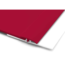 Red finishing trim for panels