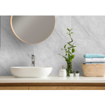 Bathroom Panels - Aquaclad Light Grey Marble Gloss