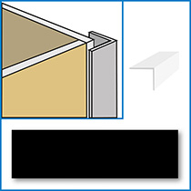 Black trim for wall panels