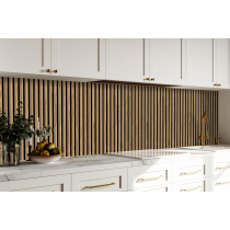 Wood Effect Slat Wall Panels, Waterproof, Shiplap 300mm x 2.6m  Premium Quality French Oak