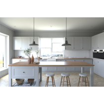 White Woodgrain Laminate Splashback