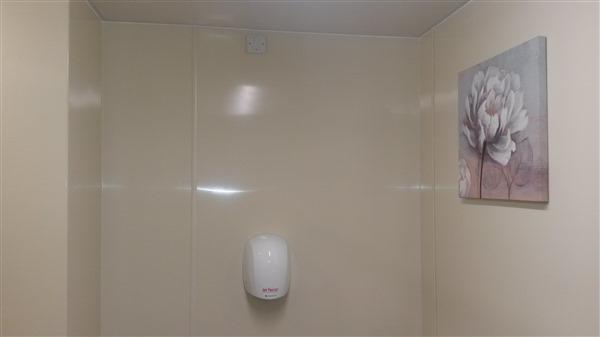 Proclad Creme sheets in a supermarket toilet