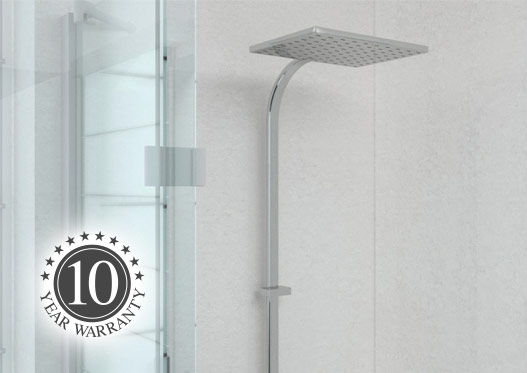 PVC bathroom wall panels installed in shower cubicle by Interior Panel Systems