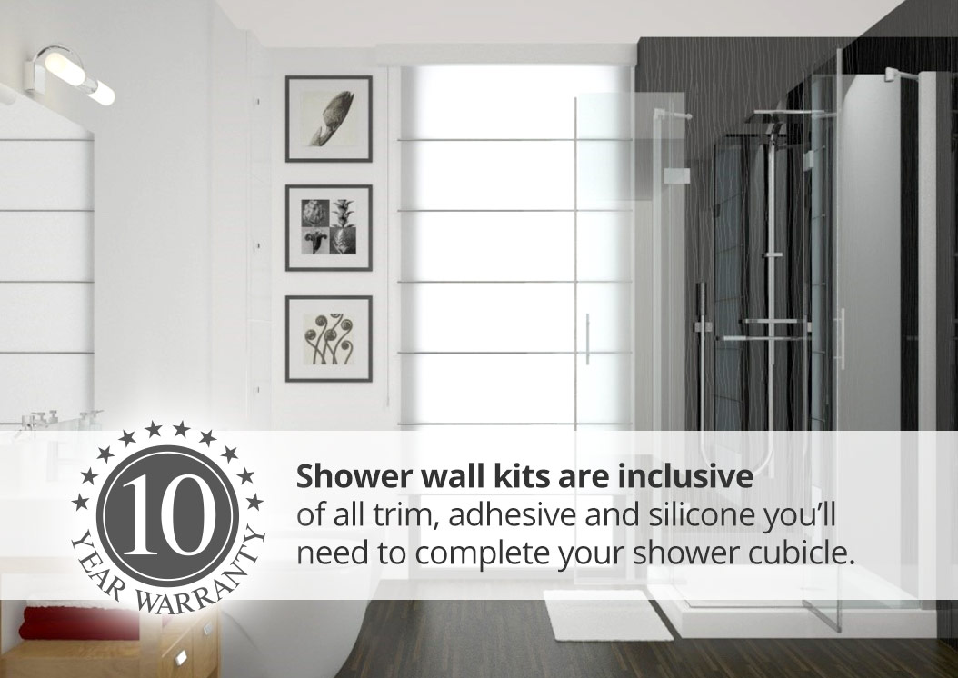 grey plastic wall panels from the aquabord range by Interior Panel Systems