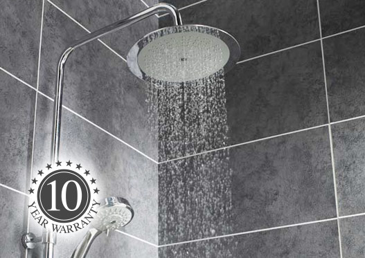 Shower fitted with Aquawall shower boards