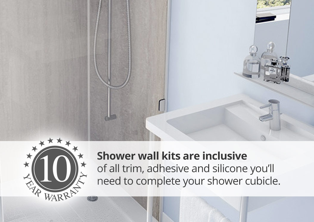 mermaid shower wall panel kit